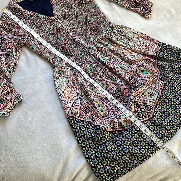 Anthropologie Maeve Dress Banet Smocked Button Bodice Long Sleeve Lined - Picture 9 of 11